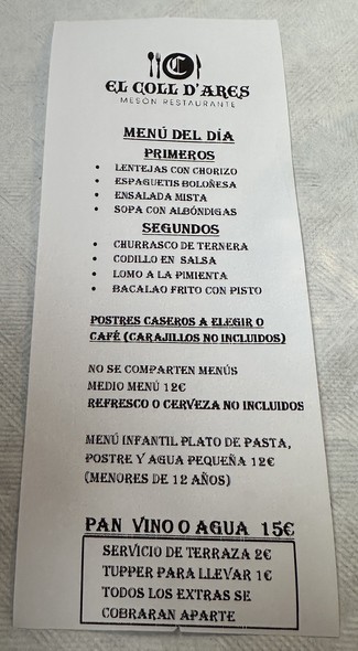 menú