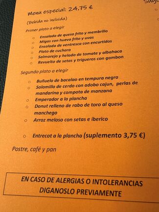 menú