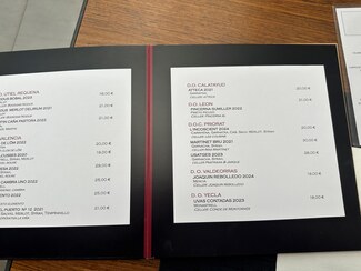 carta de vinos