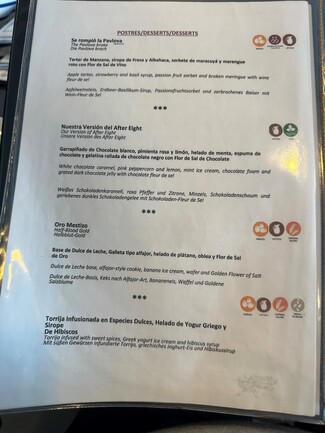 carta postres
