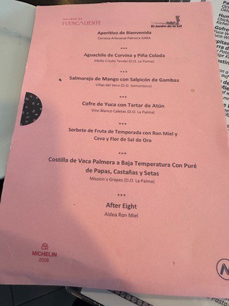 menu degustación