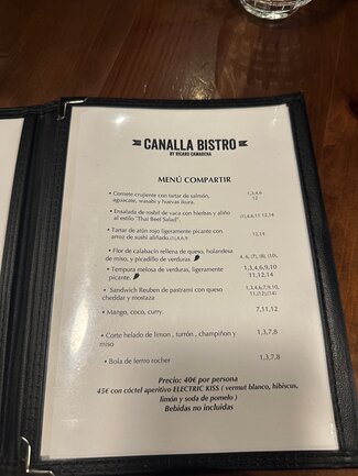 menú degustación