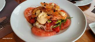 Ensalada de langostinos