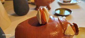 Merengue seco,  emulsión de Sobrasada  de Latón de La Fueva