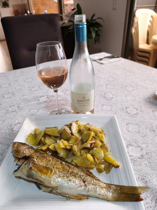 Con el camotillo al horno con patatas