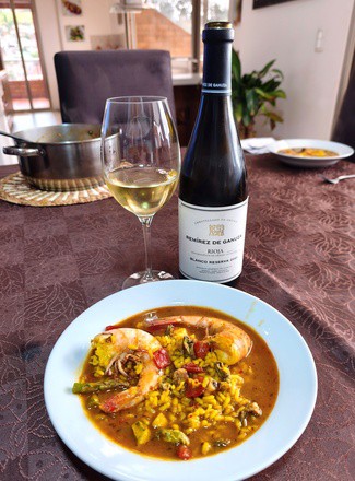 Con un suculento arrocito caldoso de langostinos