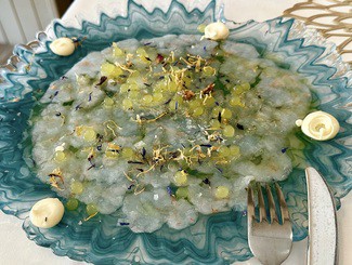 Carpaccio de quisquilla de Santa Pola