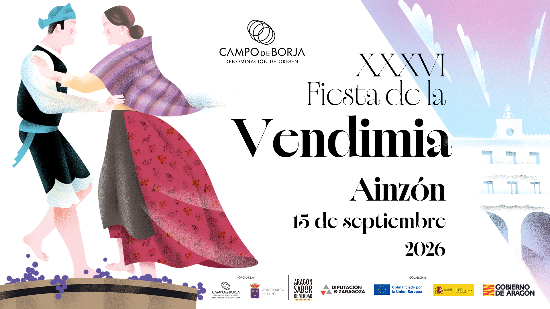 Campo de Borja celebra la XXXVI Fiesta de la Vendimia que tendrá lugar en Ainzón
