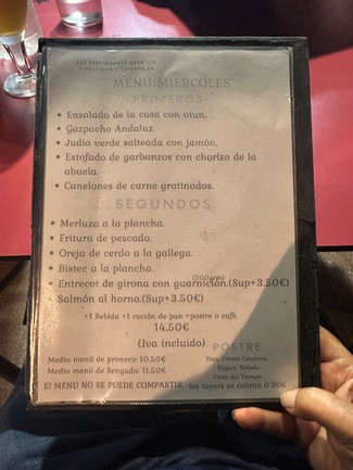 menu del dia