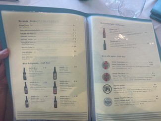 carta bebidas