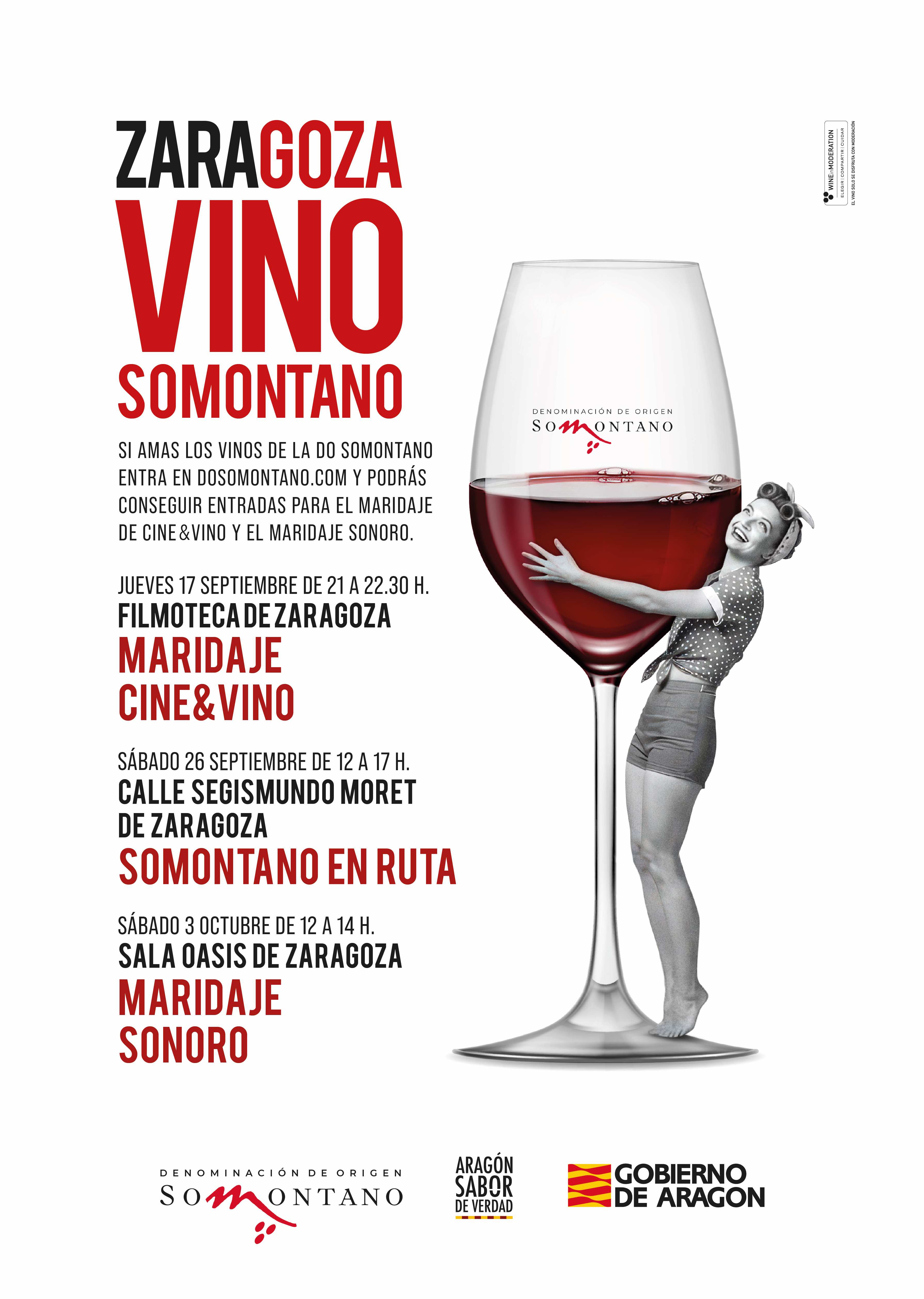 La D.O. Somontano propone tres eventos en Zaragoza en Septiembre y Octubre