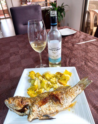 Con un rico camotillo al horno con sus papas.