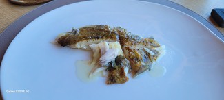 Racion individual del gallo San Pedroo al horno